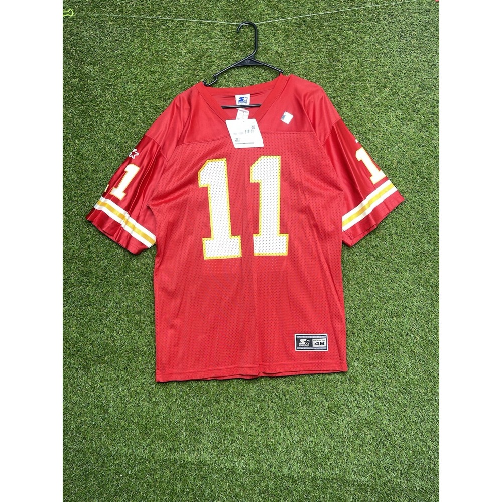 Kansas City Chiefs Starter Jersey Mens 48 XL Elvis Grbac #11 QB Red Football